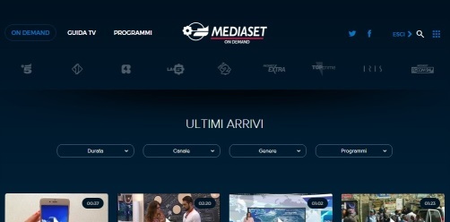 Mediaset in diretta web